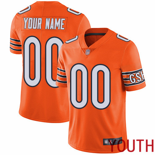 Limited Orange Youth Alternate Jersey NFL Customized Football Chicago Bears Vapor Untouchable
